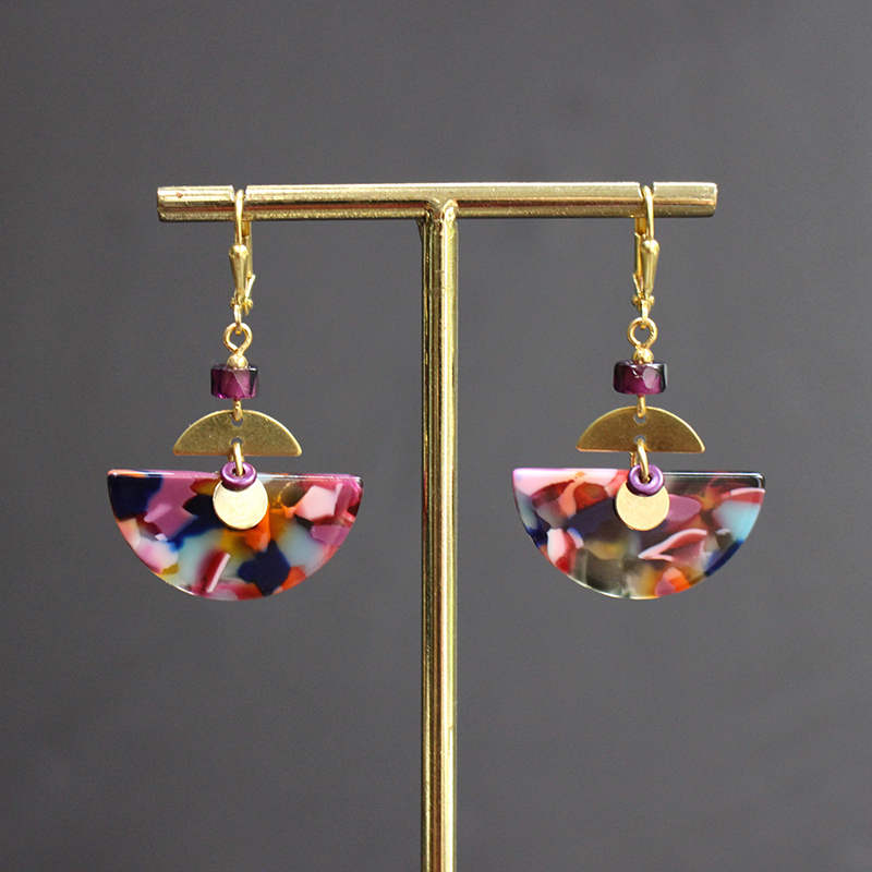 Boucles d'oreilles - Arceau pop art – Image 2