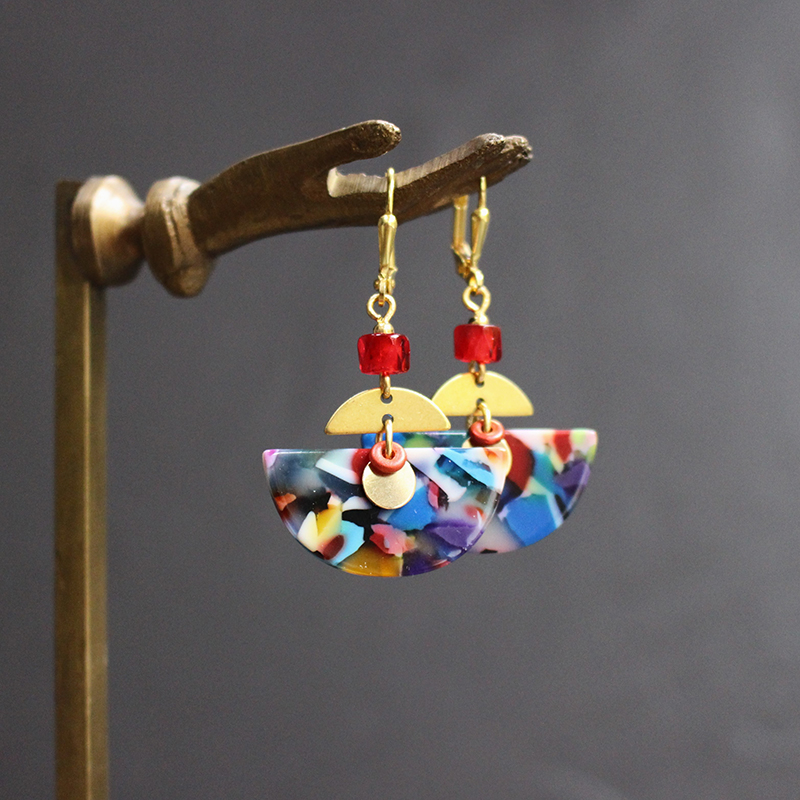 Boucles d'oreilles - Arceau multico – Image 3