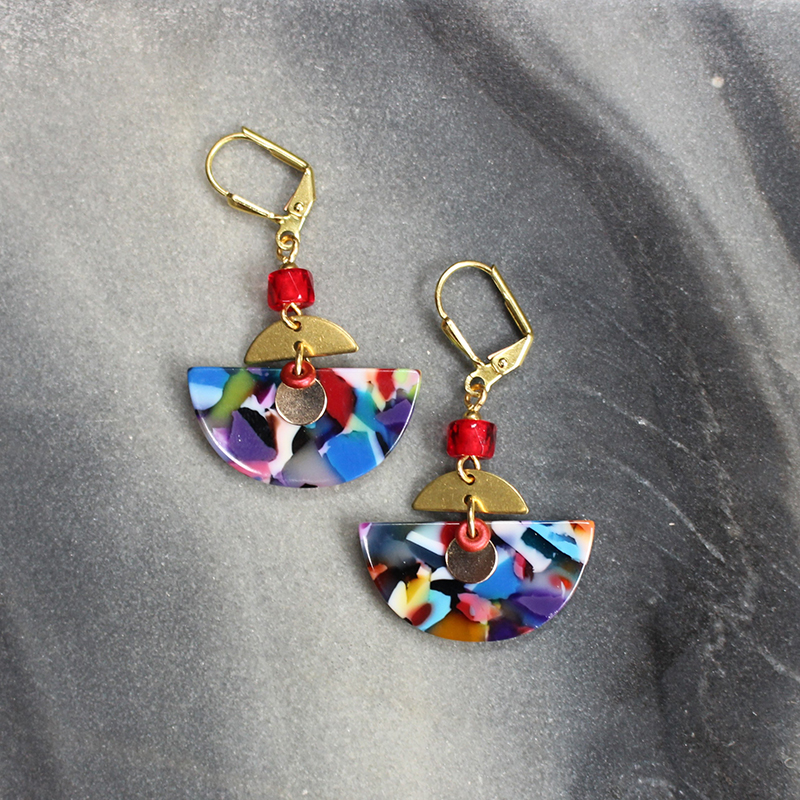 Boucles d'oreilles - Arceau multico – Image 4
