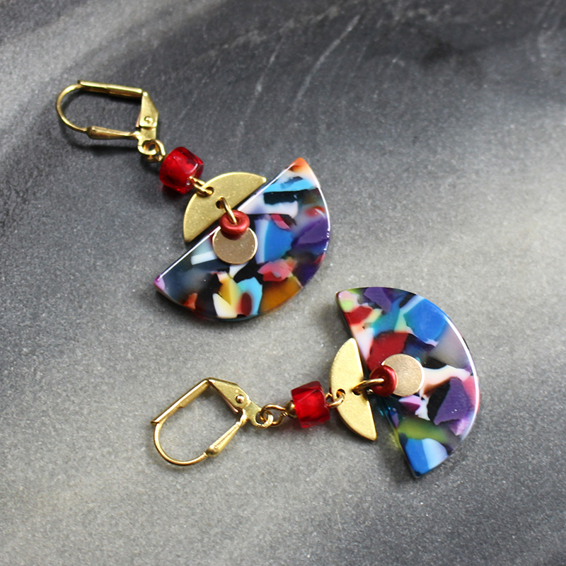 Boucles d'oreilles - Arceau multico – Image 2